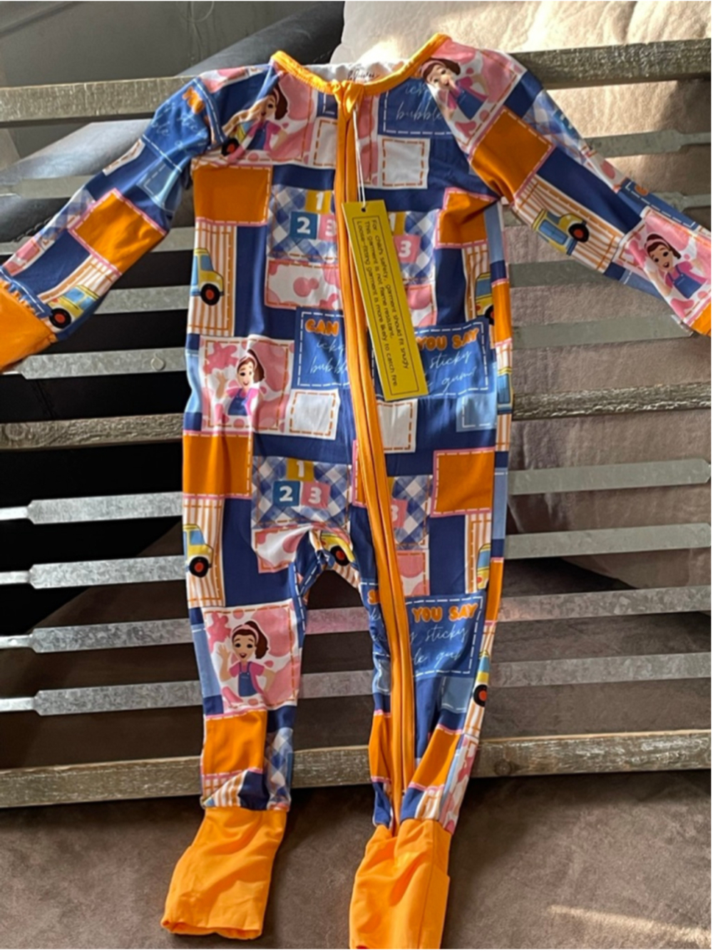Weiwei Ms. Rachael patterned Zippy 24 Months Bamboo pajamas - Picture 2 of 11